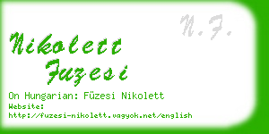 nikolett fuzesi business card